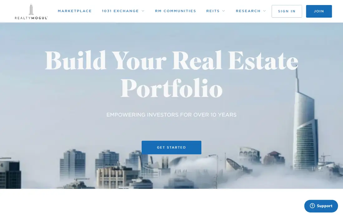 RealtyMogul homepage