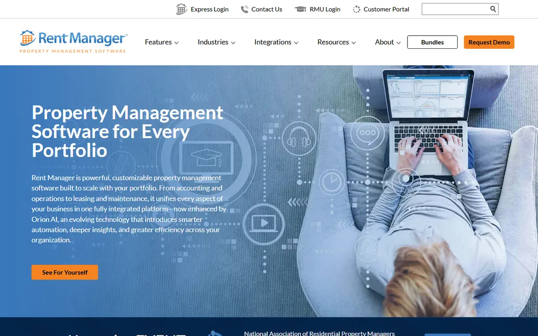 Rent Manager homepage