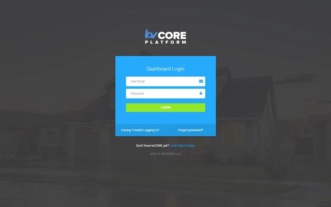 kvCORE homepage