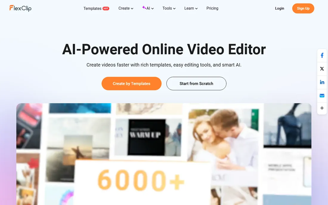 FlexClip homepage