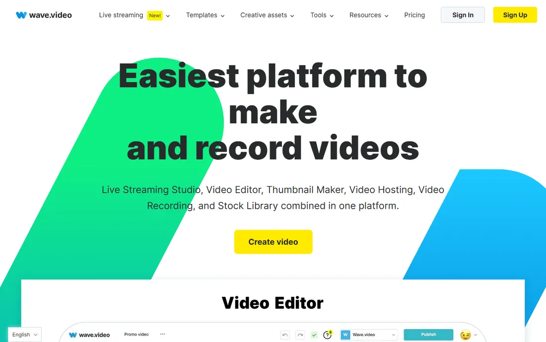 Wave.video homepage