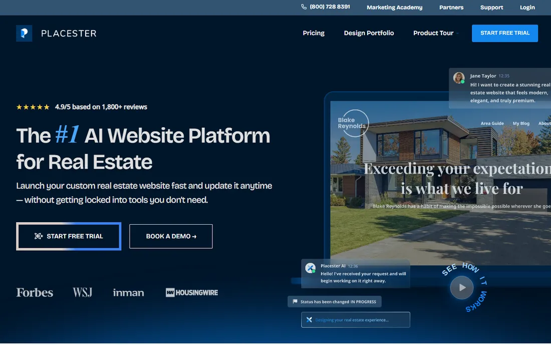 Placester homepage