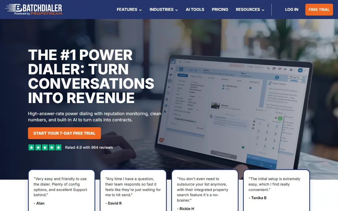 BatchDialer homepage