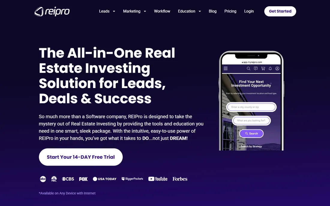 REIPro homepage