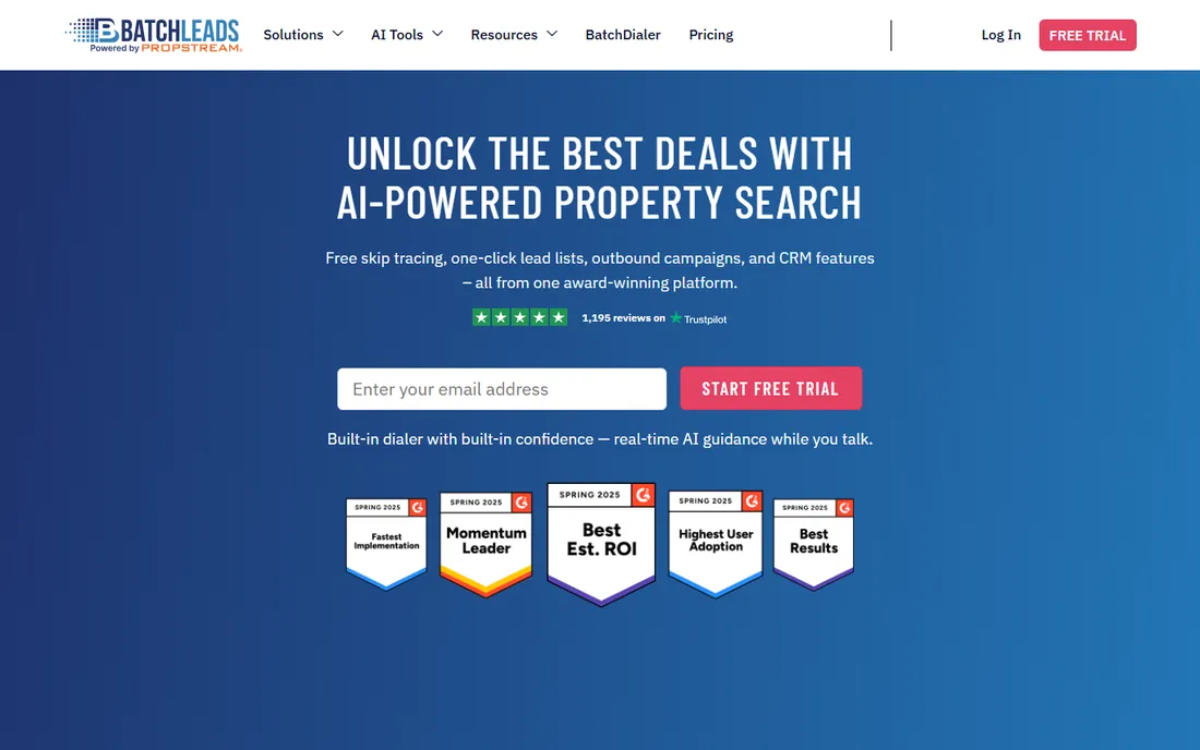 BatchLeads homepage