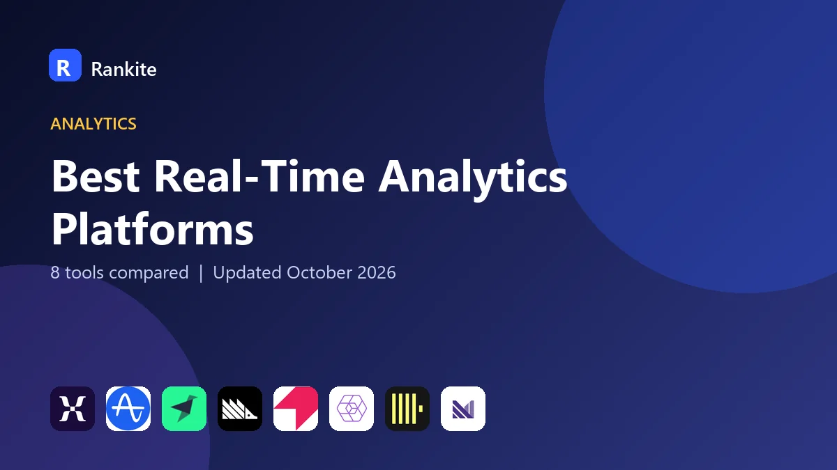Best Real-Time Analytics Platforms in 2026: 8 Tools Compared
