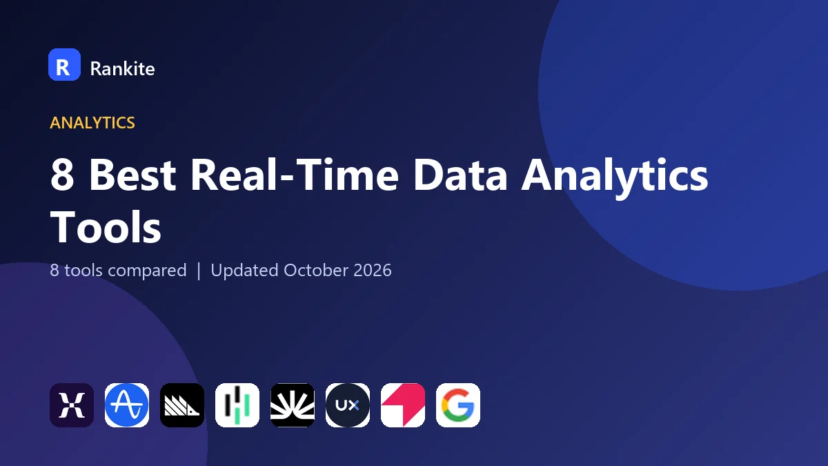 8 Best Real-Time Data Analytics Tools: 8 Tools Compared