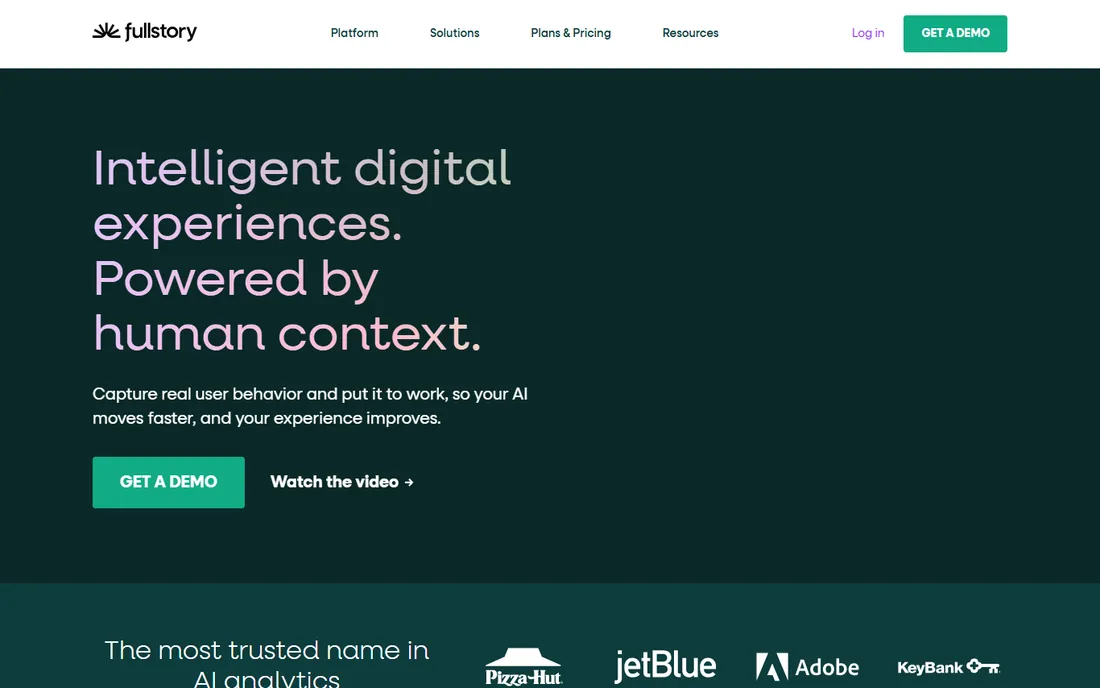 FullStory homepage