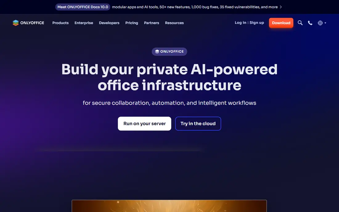 ONLYOFFICE Docs homepage