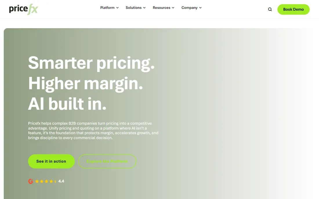 Pricefx homepage