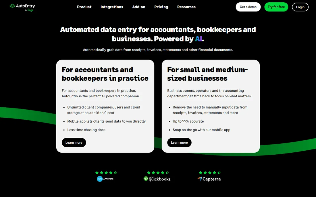 AutoEntry homepage