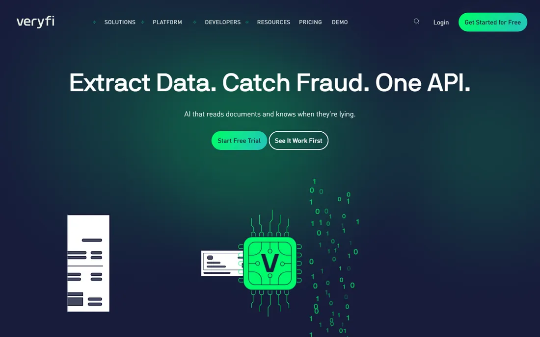 Veryfi homepage