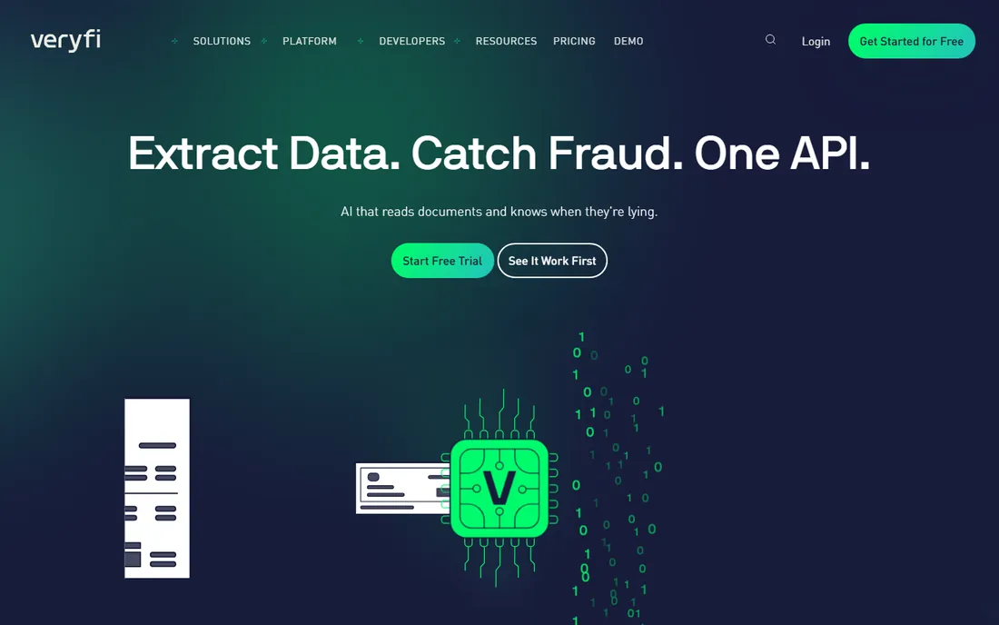 Veryfi homepage