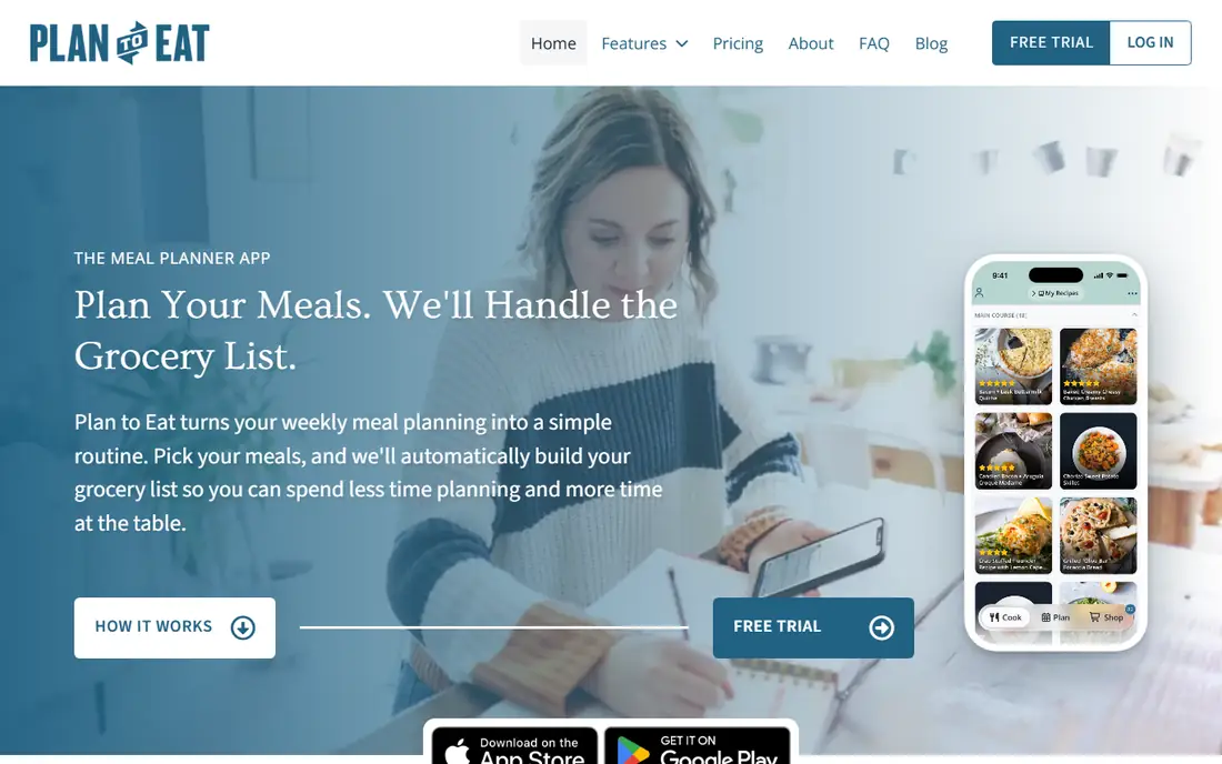Plan to Eat homepage