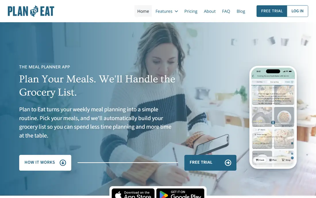 Plan to Eat homepage