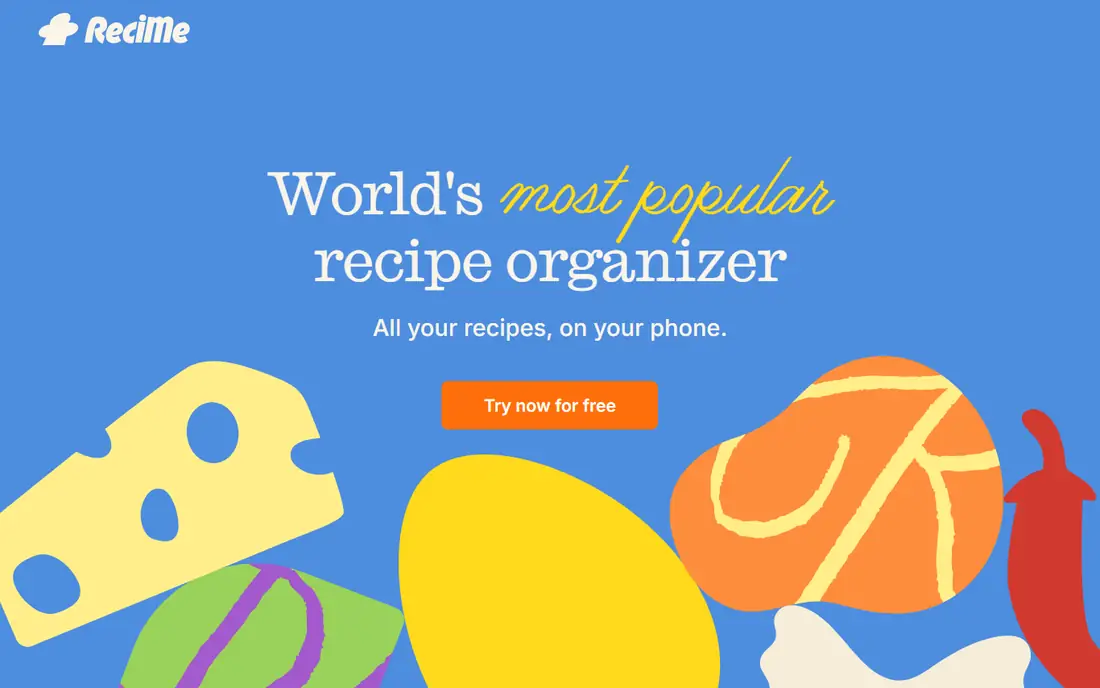 ReciMe homepage