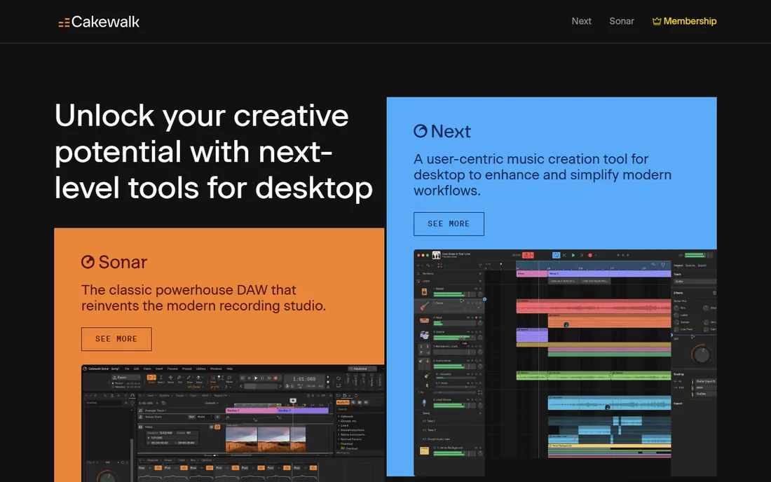 Cakewalk Sonar homepage