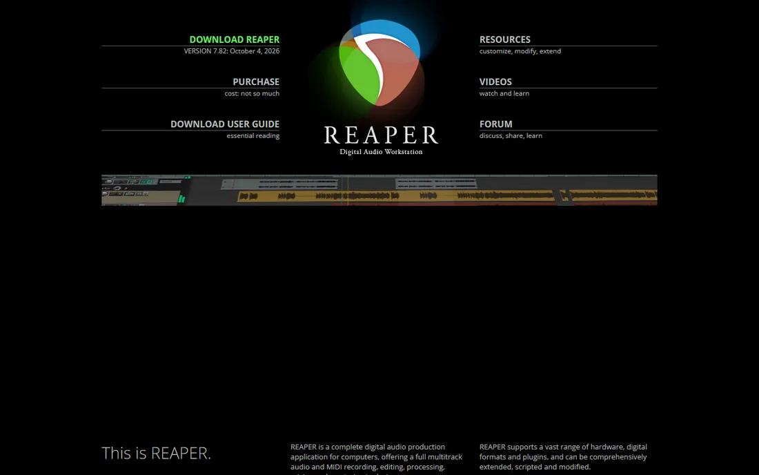 Reaper homepage