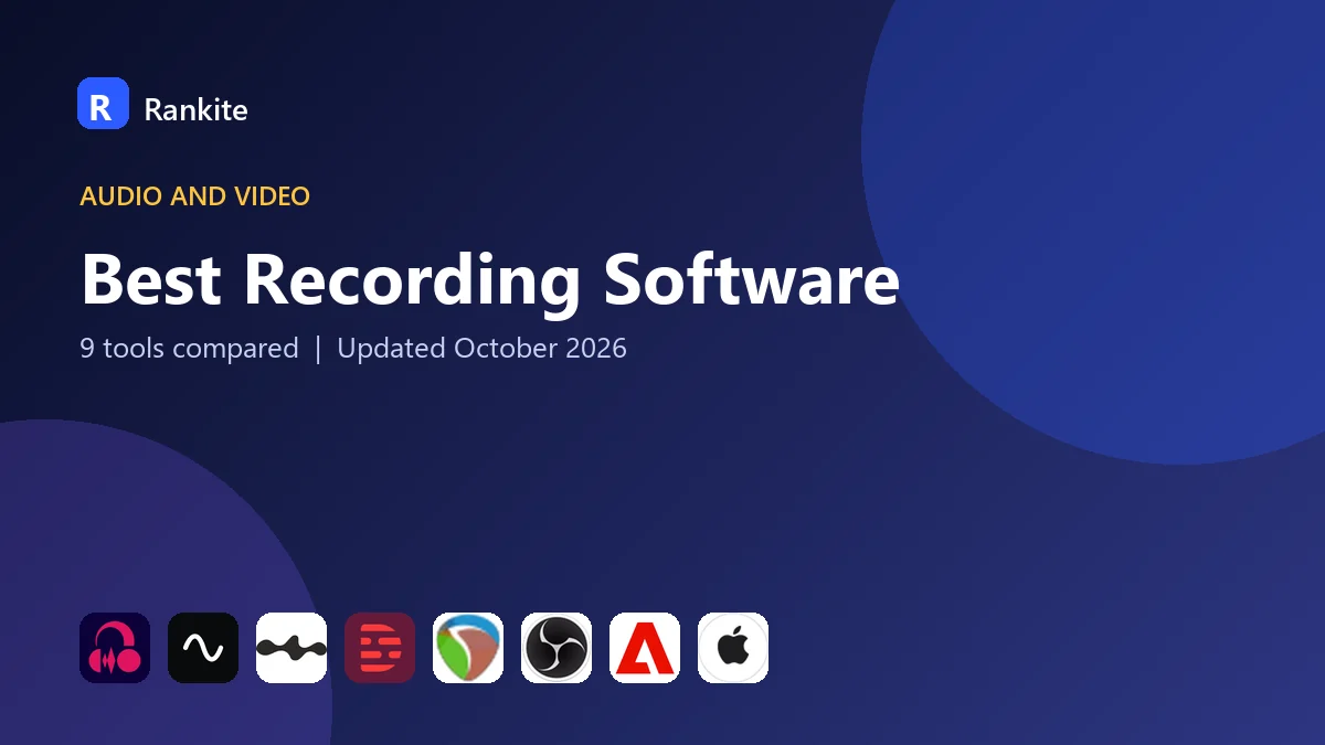 Best Recording Software in 2026: 9 Tools Compared