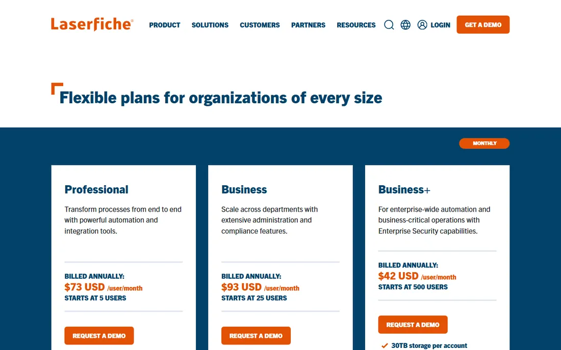 Laserfiche homepage