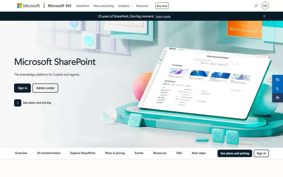 SharePoint (Microsoft 365) homepage