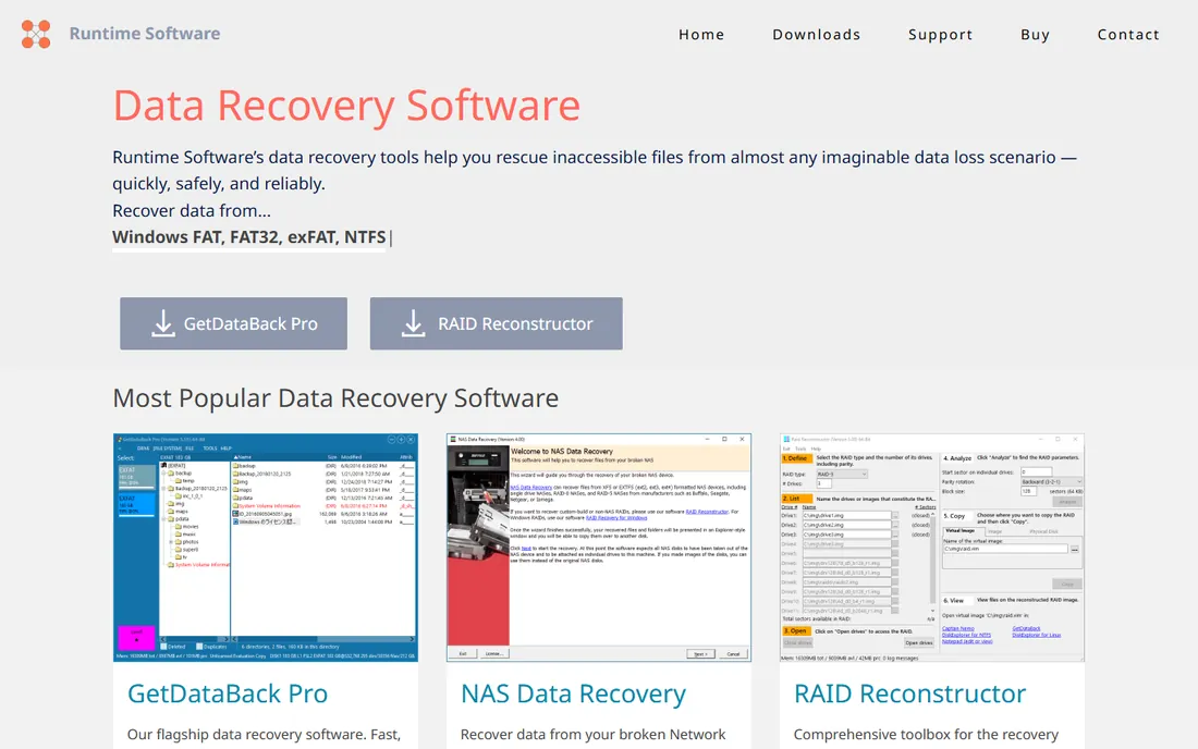 GetDataBack homepage