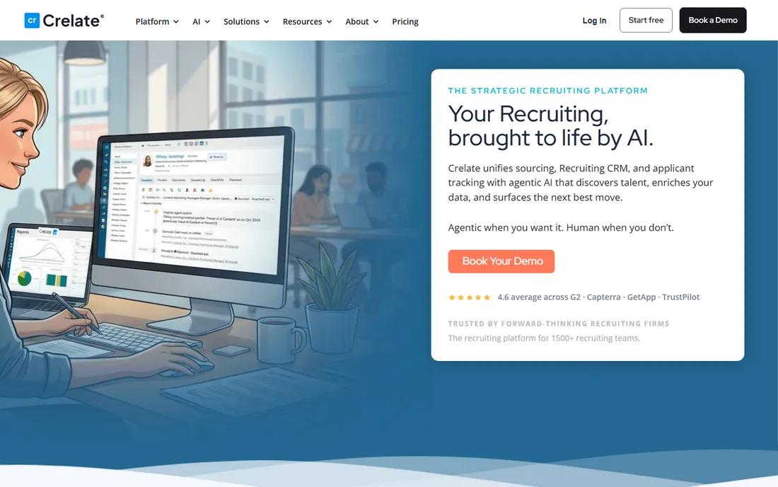 Crelate homepage