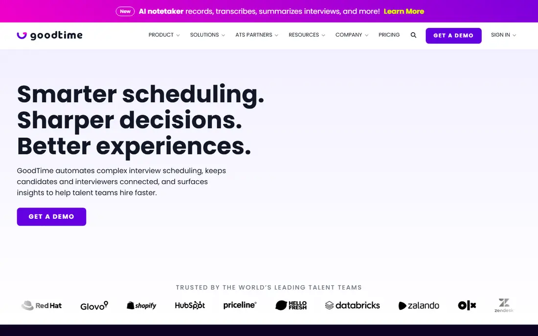 GoodTime homepage