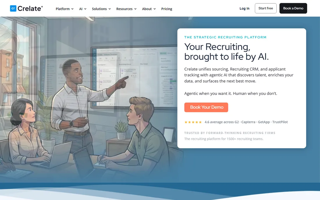 Crelate homepage