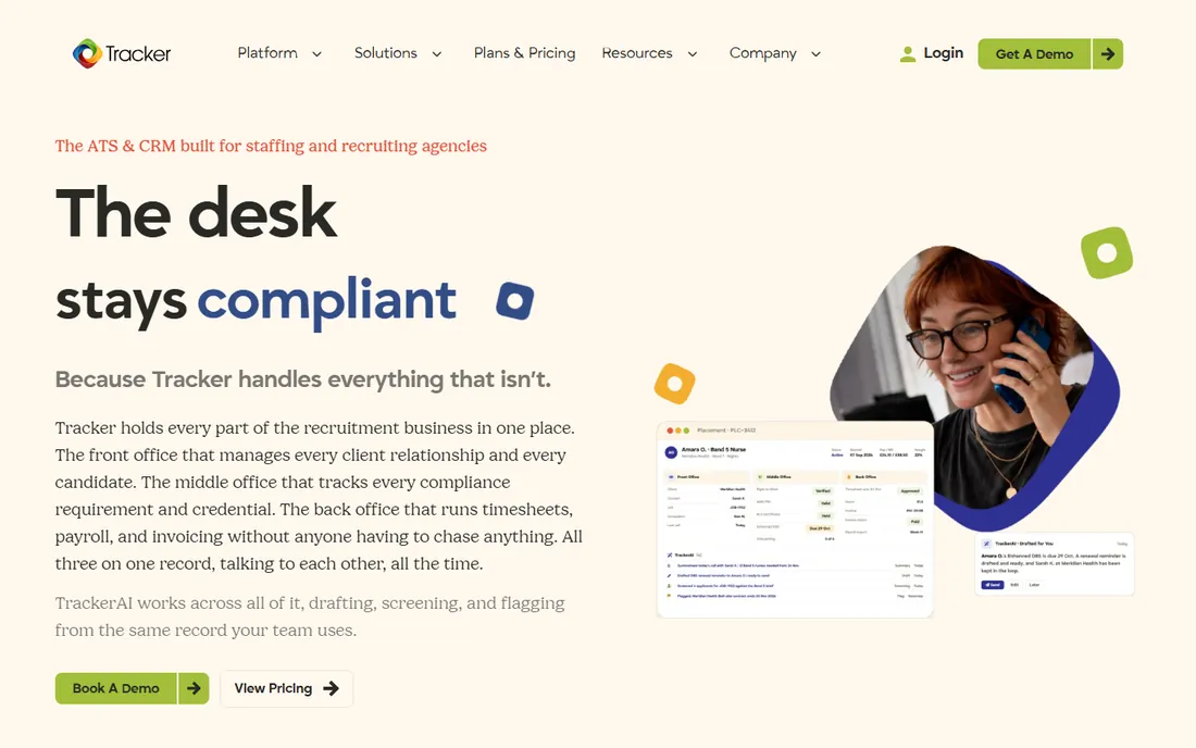 TrackerRMS homepage