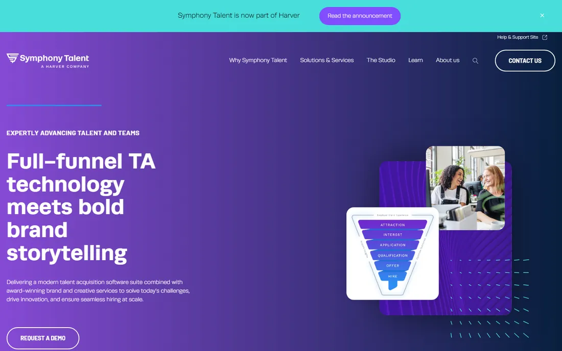 Symphony Talent homepage