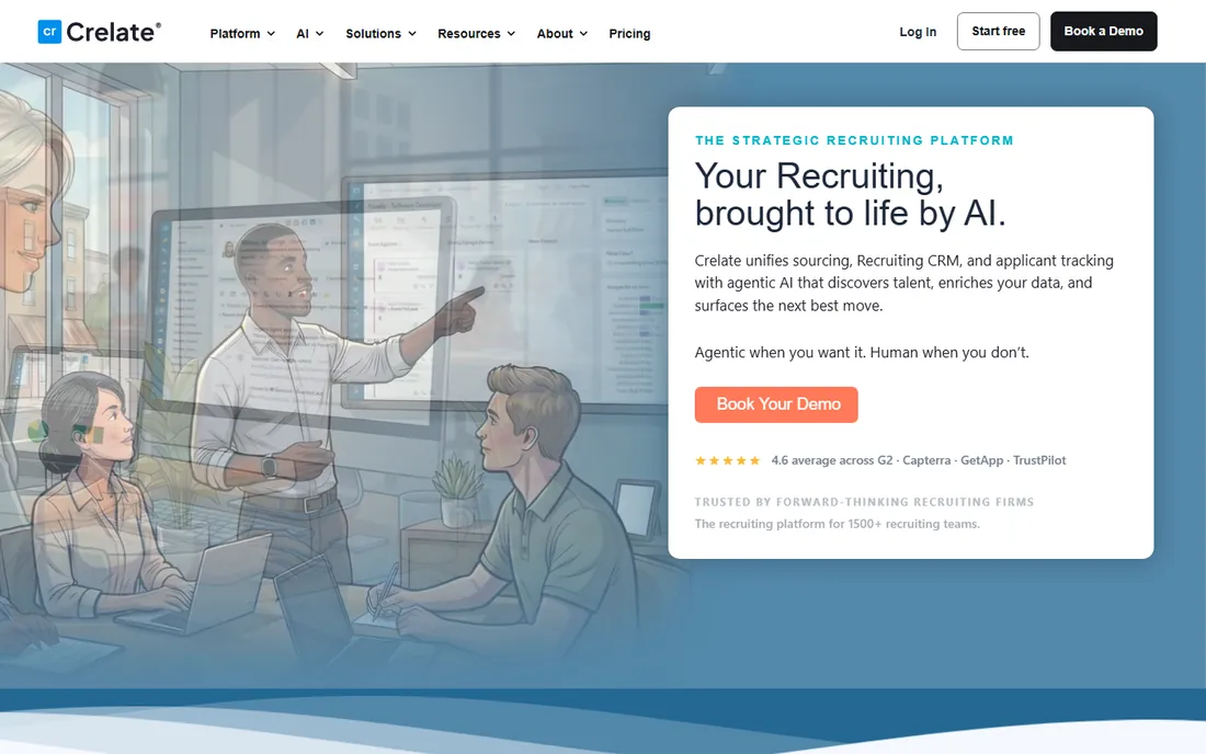Crelate homepage