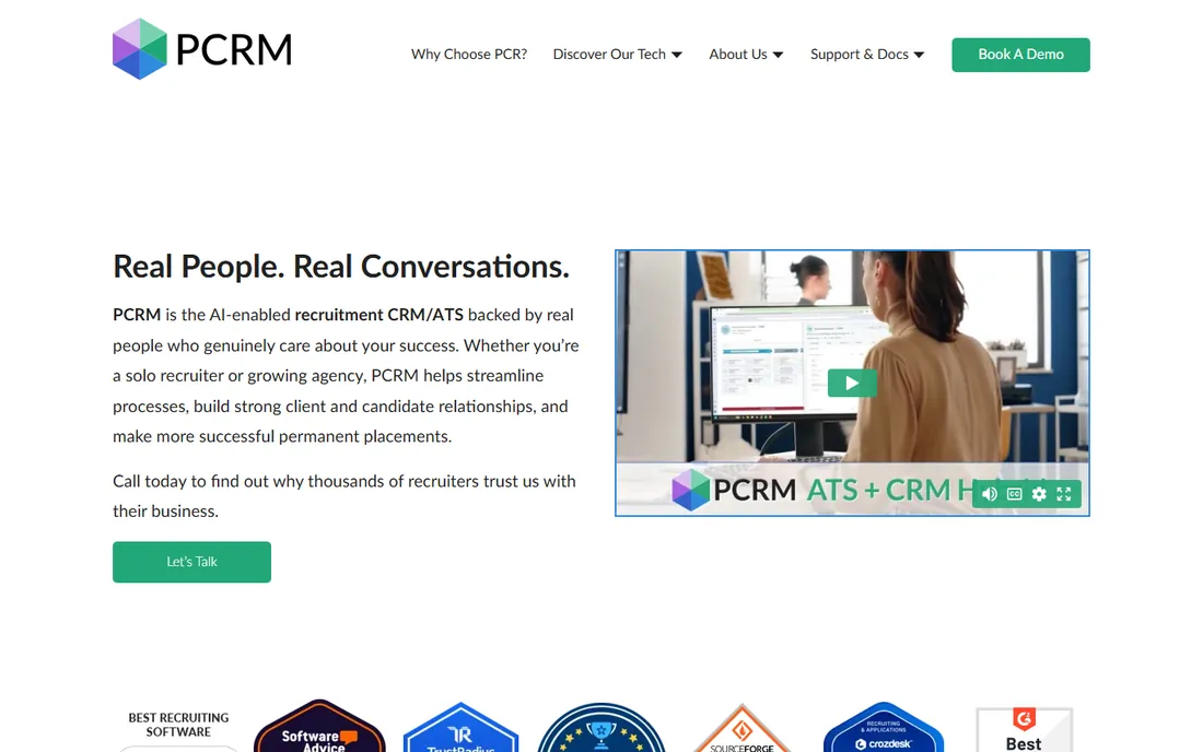 PCRecruiter homepage