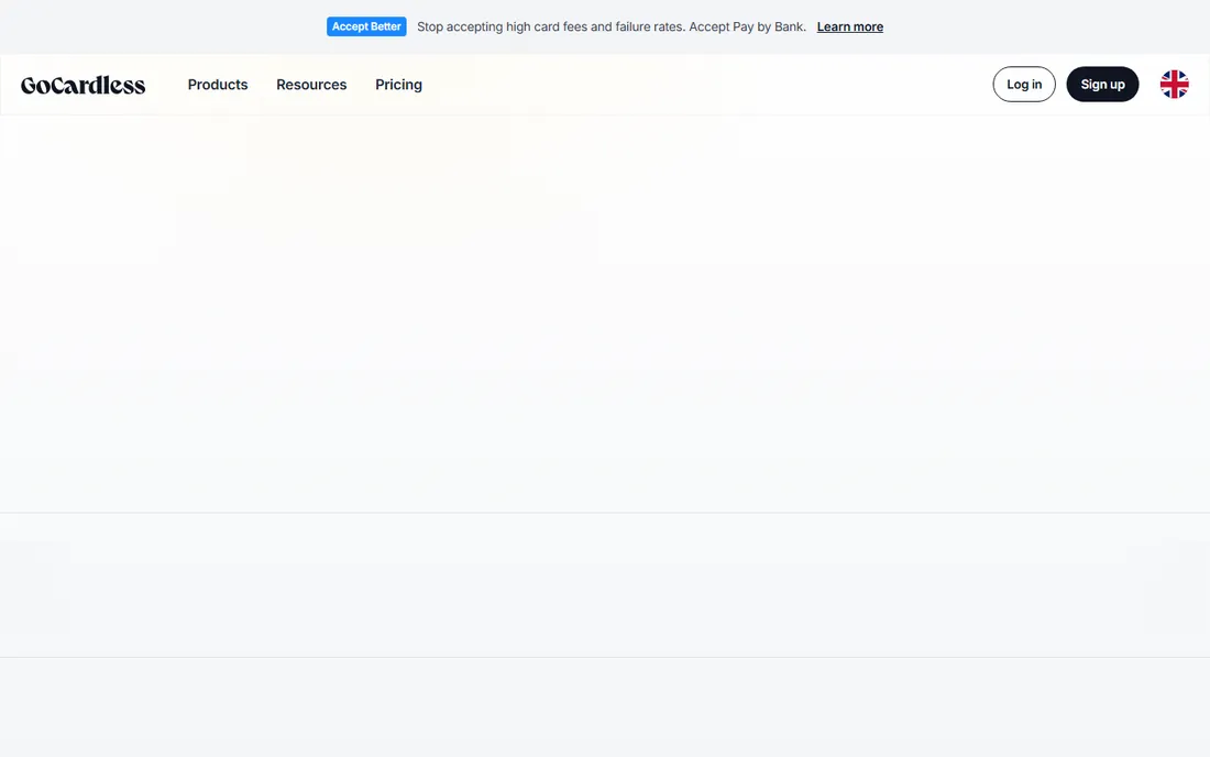 GoCardless homepage