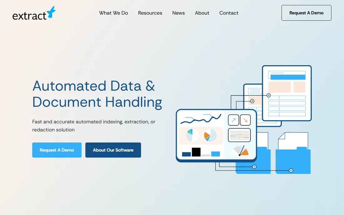 Extract Systems homepage