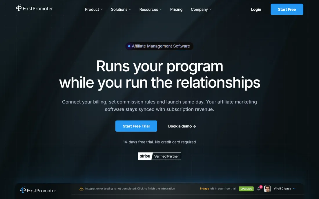 FirstPromoter homepage
