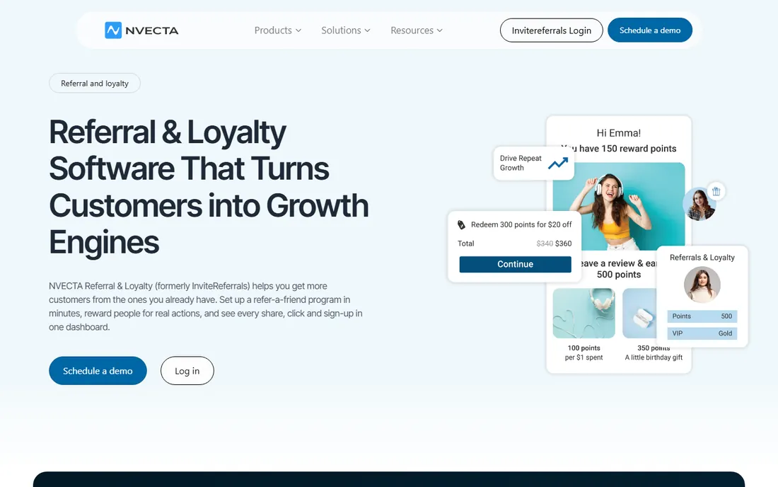 InviteReferrals (NVECTA) homepage