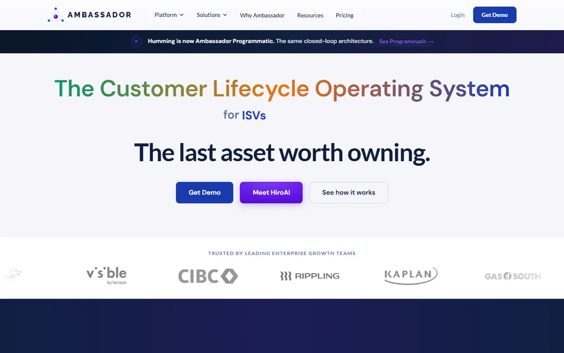 Ambassador homepage