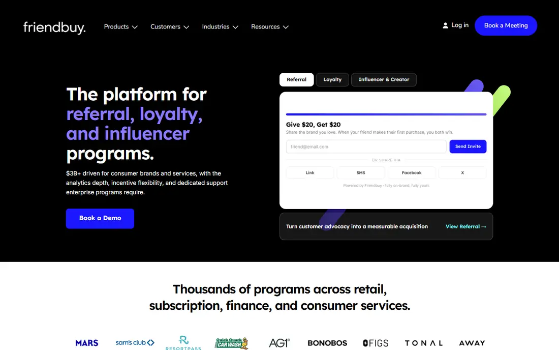 Friendbuy homepage