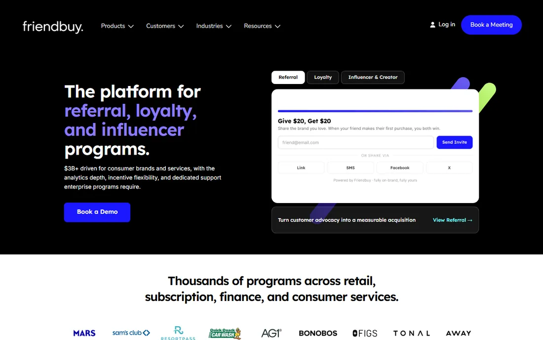 Friendbuy homepage