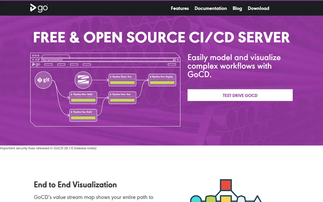 GoCD homepage