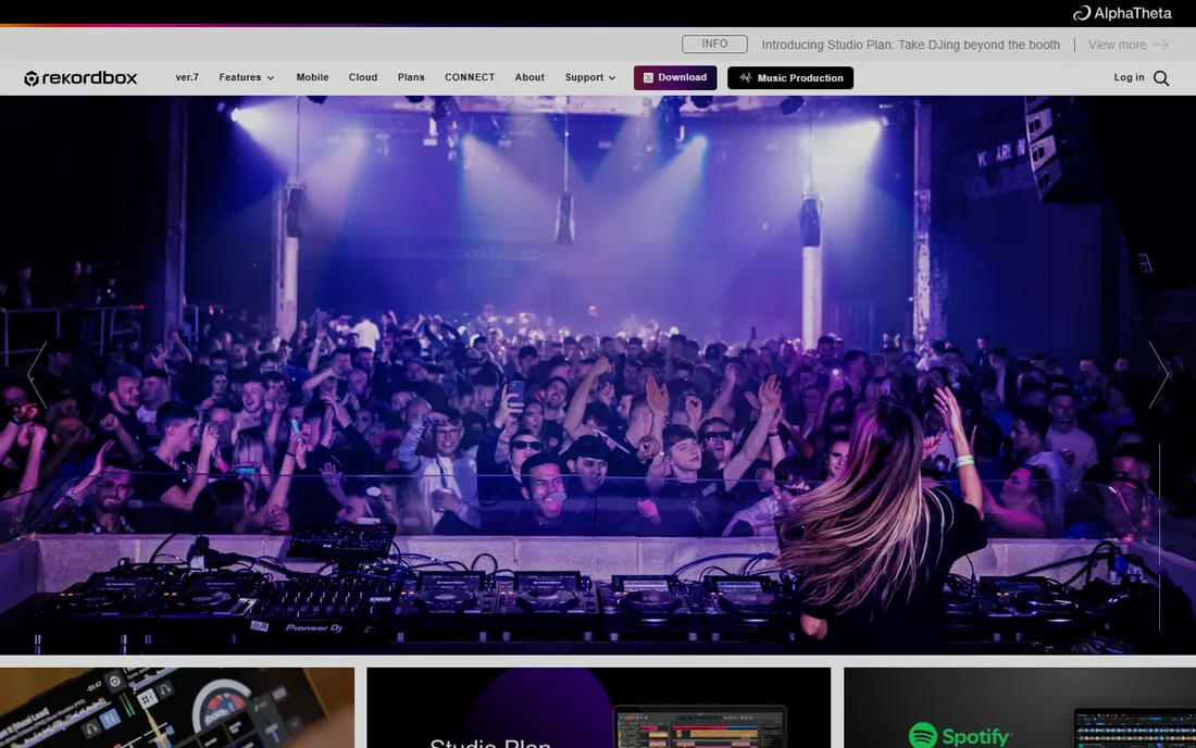 rekordbox homepage