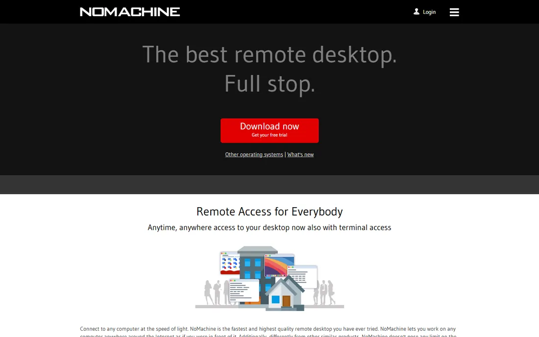 NoMachine homepage