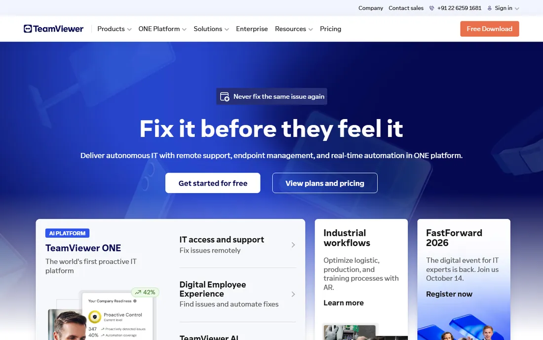 TeamViewer homepage