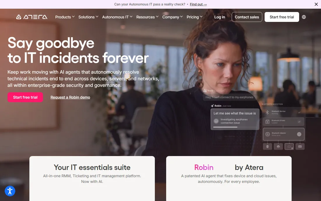 Atera homepage