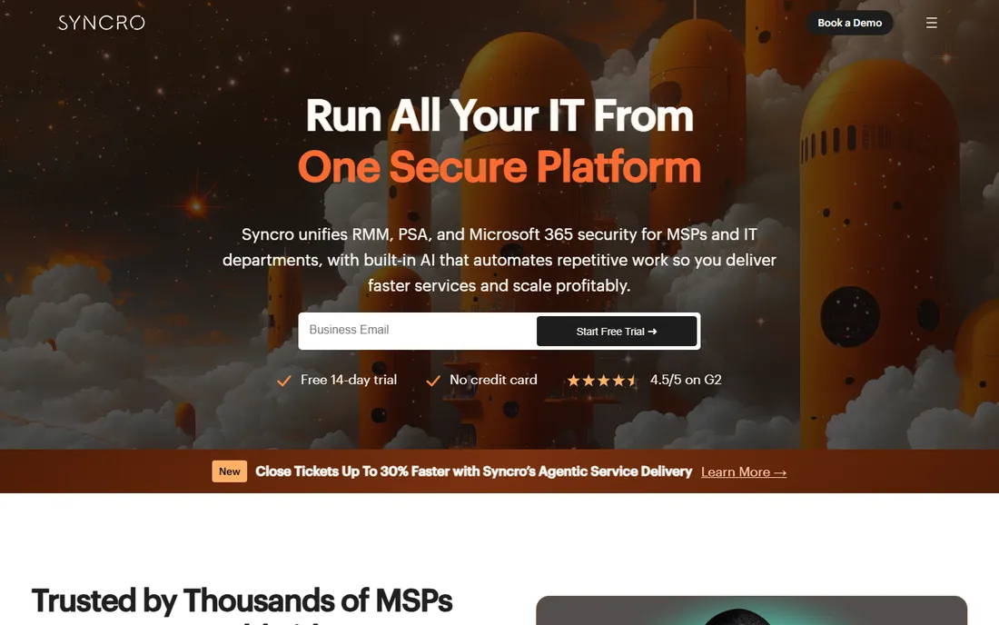 Syncro homepage