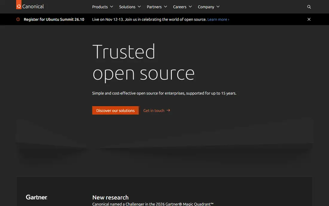 Canonical homepage