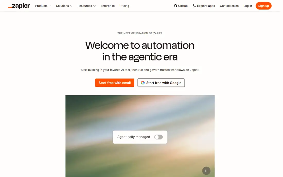 Zapier homepage