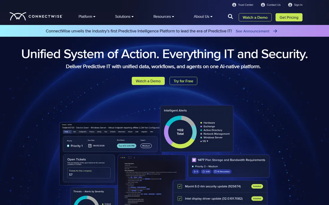 ConnectWise ScreenConnect homepage