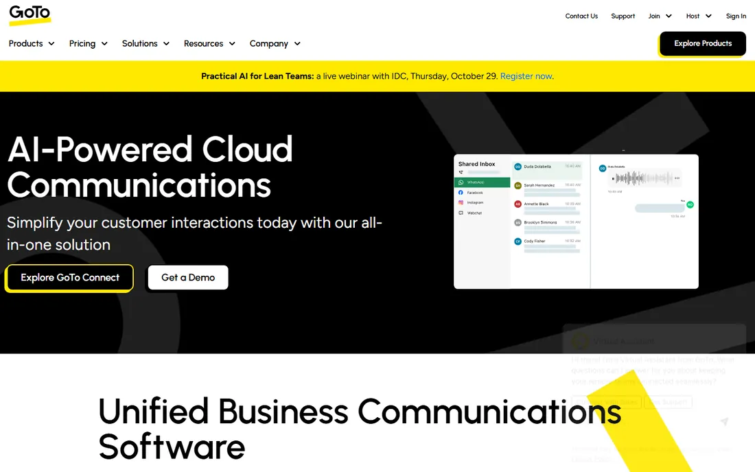 GoTo Resolve homepage